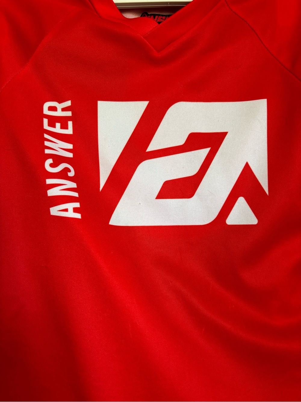 Answer Kids Red Matching Set Top - Bold White Logo